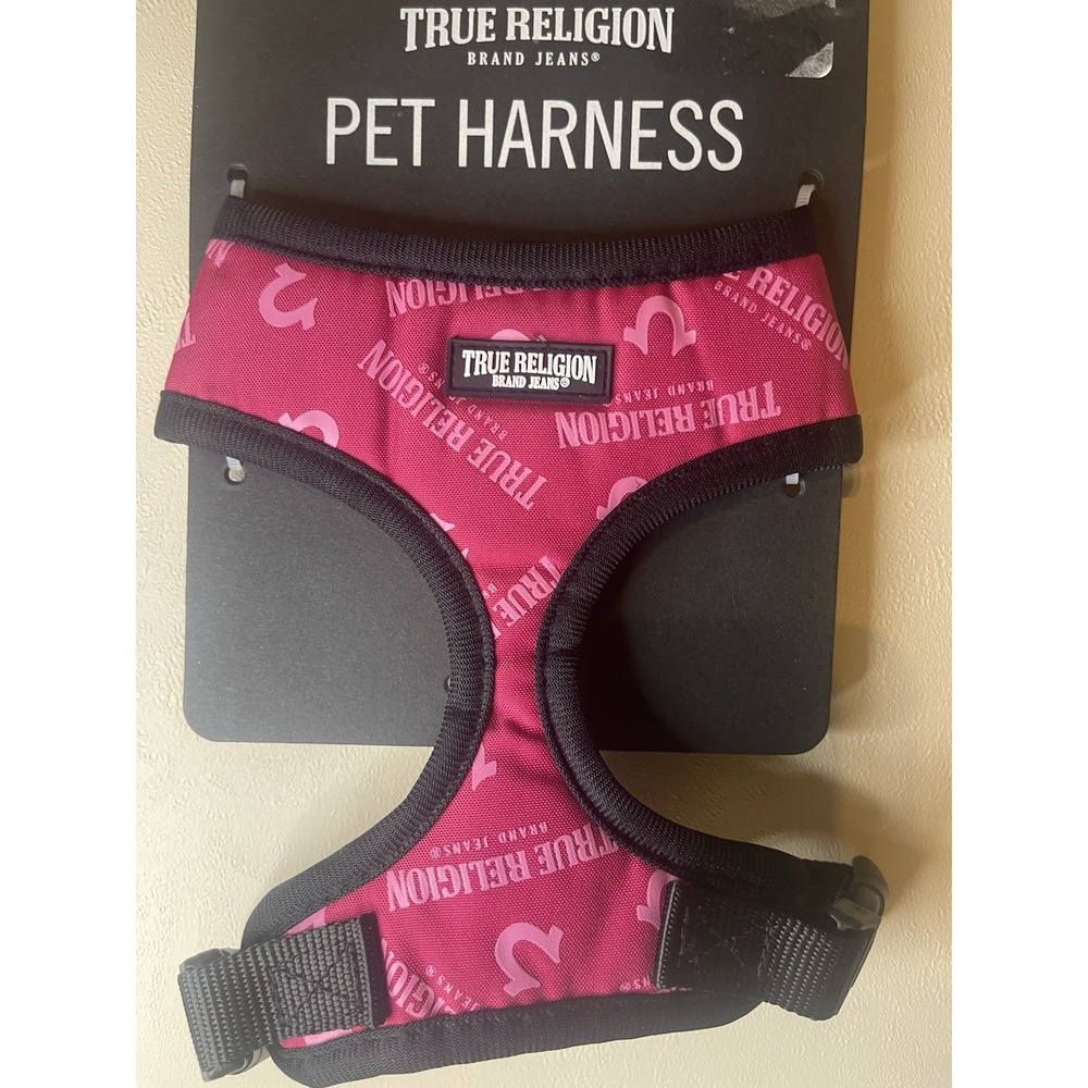 True Religion Dog Harness Pink Size Small